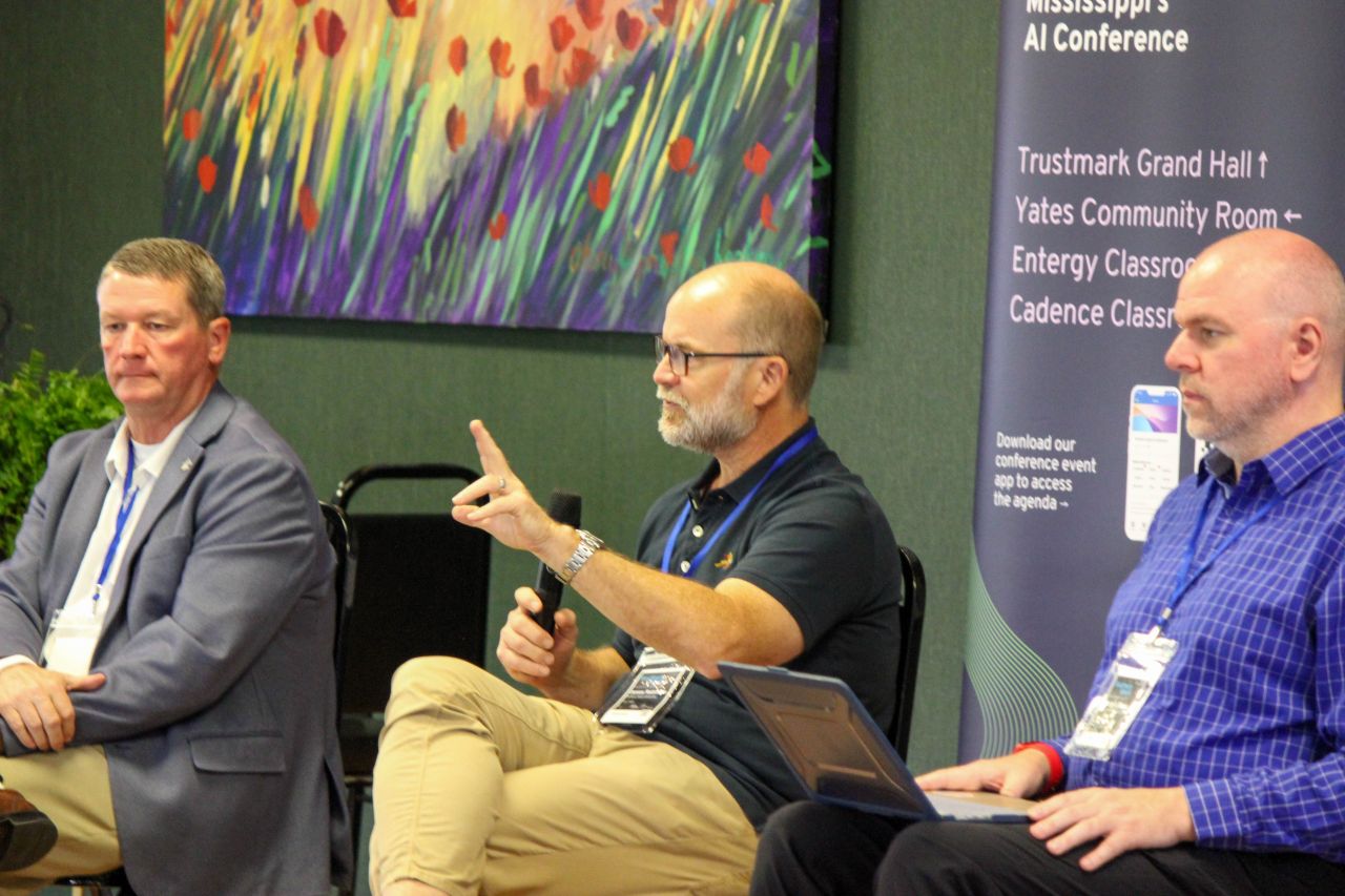 Chris Chism on an AI panel at Jackson State University